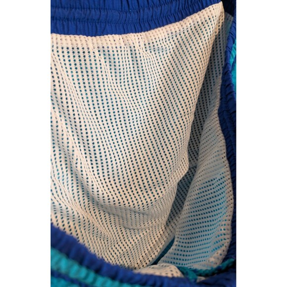 Vintage Givenchy Sport Swim Shorts Solid Turquoise Blue Trim - Men's Size Large - Picture 5 of 7